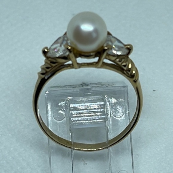 10k real solid gold real pearl size 8‎​ - Picture 1 of 8